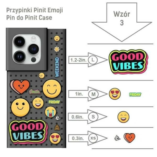Чохол Pinit Dynamic + Emoji для iPhone 15 Plus | 14 Plus Black with MagSafe (5905359817277)