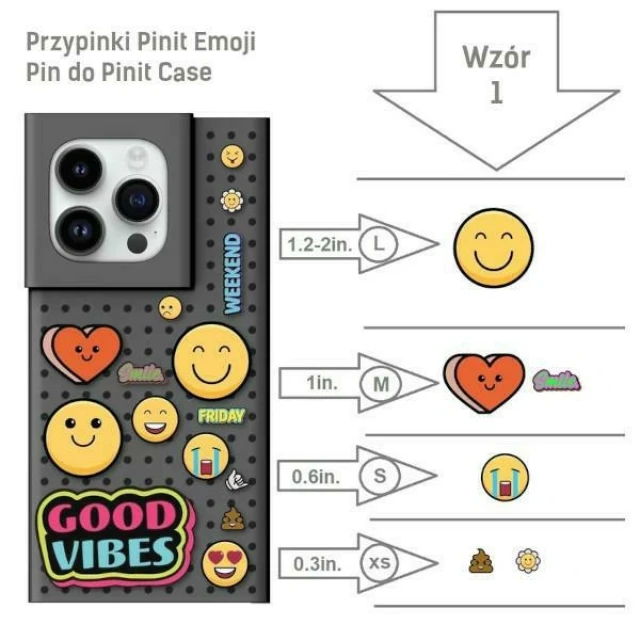 Чохол Pinit Dynamic + Emoji для iPhone 14 Pro Black with MagSafe (5905359817284)