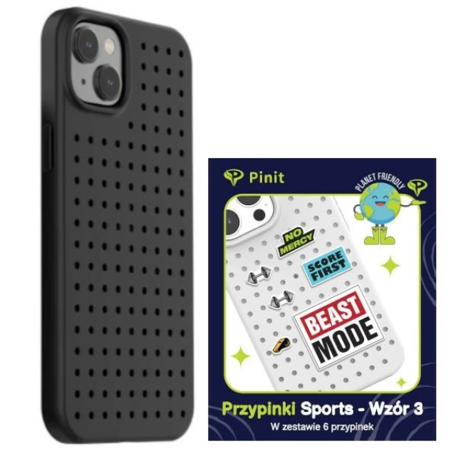 Чохол Pinit Dynamic + Sports для iPhone 15 Plus | 14 Plus Black with MagSafe (5905359817390)