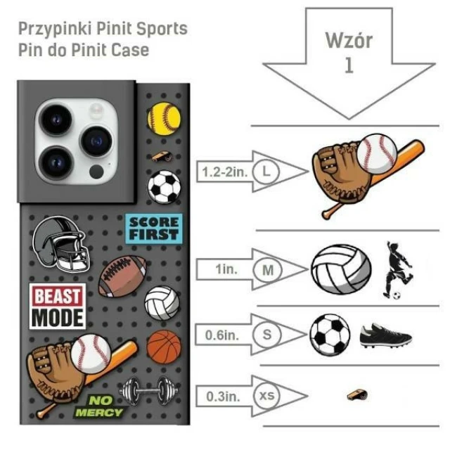 Чохол Pinit Dynamic Sports для iPhone 14 Pro Max Black with MagSafe (5905359817420)