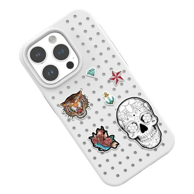 Чохол Pinit Dynamic + Tattoo для iPhone 15 Plus | 14 Plus Black with MagSafe (5905359817499)