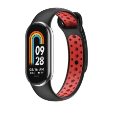 Ремінець Beline Design для Mi Band 8 Black-Red (5905359818595)