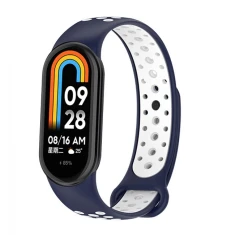 Ремінець Beline Design для Mi Band 8 синьо-білий (5905359818601)