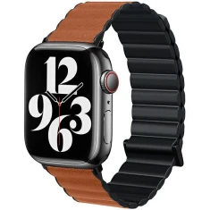 Ремінець Beline Magnetic Pro для Apple Watch Series 11/10 42 mm | Series 9/8/7 41 mm | 6/5/SE 40 mm | 3/2/1 38 mm Чорний/Коричневий (5905359818717)