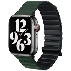 Ремінець Beline Magnetic Pro для Apple Watch Ultra 3/2/1 49 mm | Series 11/10 46 mm | Series 9/8/7/6/5/4/SE 45 mm | 44 mm Black/Green (5905359818748)