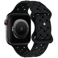 Ремінець Beline Silicone Woven для Apple Watch Ultra 3/2/1 49 mm | Series 11/10 46 mm | Series 9/8/7/6/5/4/SE 45 mm | 44 mm Black (5905359818816)