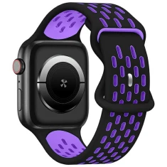Ремінець Beline New Sport Silicone для Apple Watch Series 11/10 42 mm | Series 9/8/7 41 mm | 6/5/SE 40 mm | 3/2/1 38 mm Black/Purple (5905359818878)