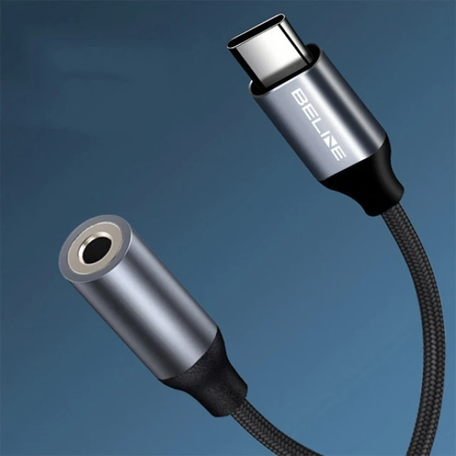 Адаптер Beline USB-C/Jack 3.5mm Gray DAC (5905359819585)
