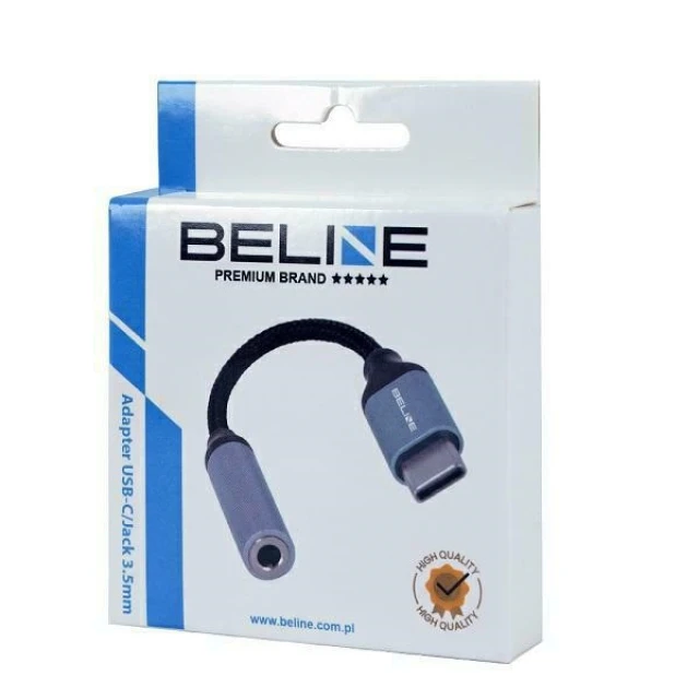 Адаптер Beline USB-C/Jack 3.5mm Gray DAC (5905359819585)