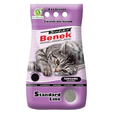 Наповнювач для котів Super Benek Standard Lawenda комкуючий з лавандою 25 л (20 кг) (5905397010739)