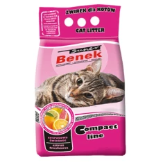 Наповнювач для котів Super Benek Compact Line Цитрусова свіжість 10 л (5905397018612)