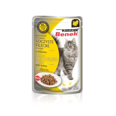 Влажный корм для кошек CERTECH Benek филе с индейкой 85 г (5905397018674)