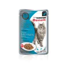 Влажный корм для кошек CERTECH Benek филе с форелью 85 г (5905397018681)