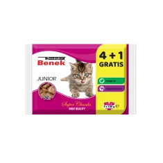 Вологий корм для кошенят CERTECH Benek Junior Super Chunks шматочки в соусі 100 г (5905397020431)