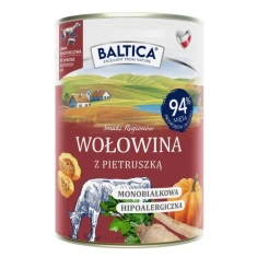 Вологий корм для собак BALTICA SMAKI REGIONÓW з яловичиною і петрушкою 400 г (5905488404904)