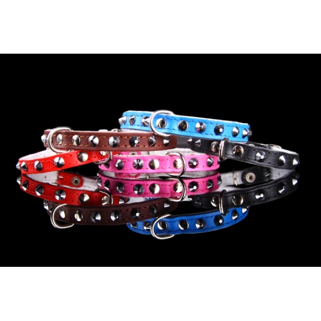 Нашийник для собак Zooleszcz з фетру з заклепками 14 мм 41 см Pink (5905527315840)