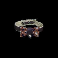 Ошейник для собак Zooleszcz с бантиком 14 мм 35 см Brown (5905527316021)