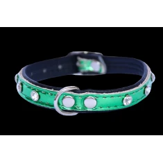 Нашийник для собак Zooleszcz Spring з кристалами 12 мм 25 см Green (5905527316816)