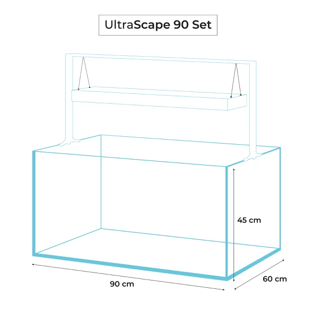 Акваріумний комплект Aquael UltraScape 90 Snow (5905546327596)