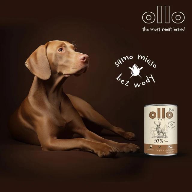 Вологий корм для собак OLLO Pure з олениною 850 г (5905567513220)