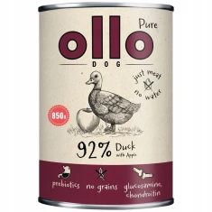 Вологий корм для собак OLLO Pure з качкою та яблуком 850 г (5905567513664)