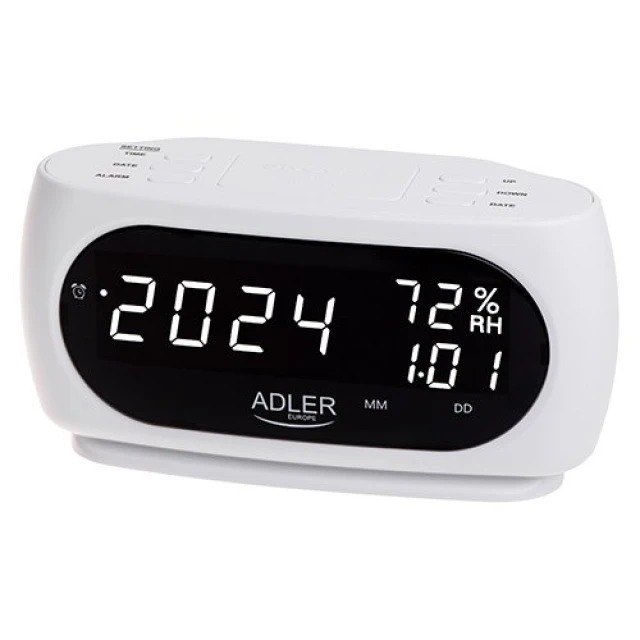 Будильник Adler AD 1186 White (5905575903150)