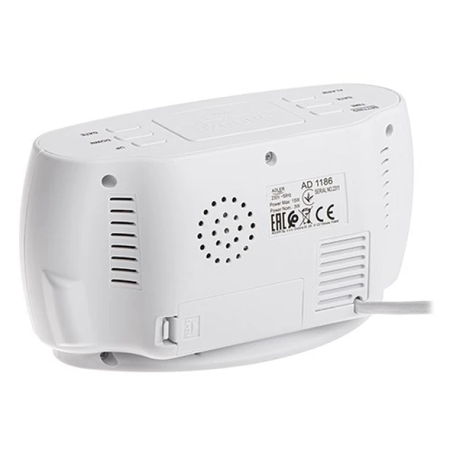 Будильник Adler AD 1186 White (5905575903150)