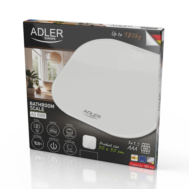 Весы напольные Adler AD 8188 180 кг White (5905575903464)