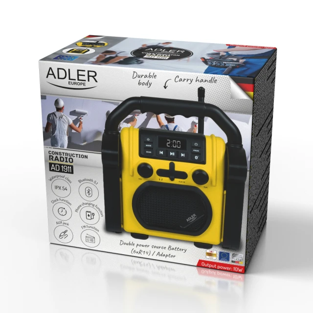 Радіоприймач будівельний Adler AD 1911 (5905575906342)