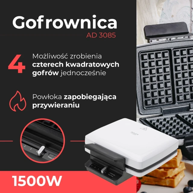 Вафельниця Adler AD 3085 (5905575906410)