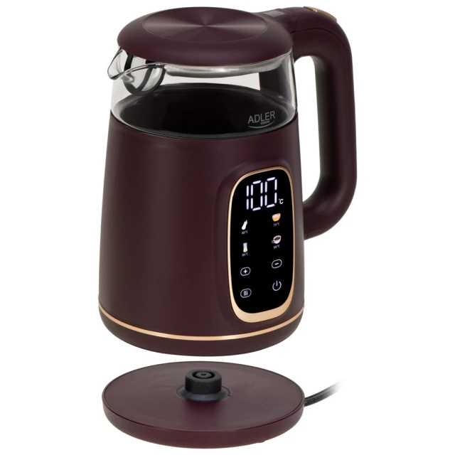 Електрочайник Adler AD 1305 Burgundy (5905575907882)