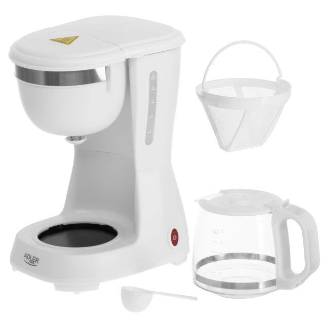 Кавоварка крапельна Adler AD 4381w 600 Вт White (5905575908285)