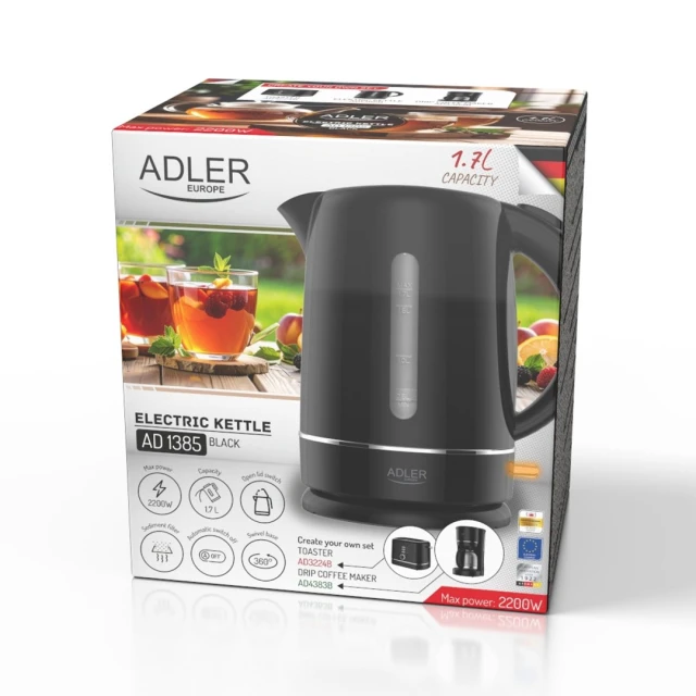 Електрочайник Adler AD 1385b Black (5905575910493)