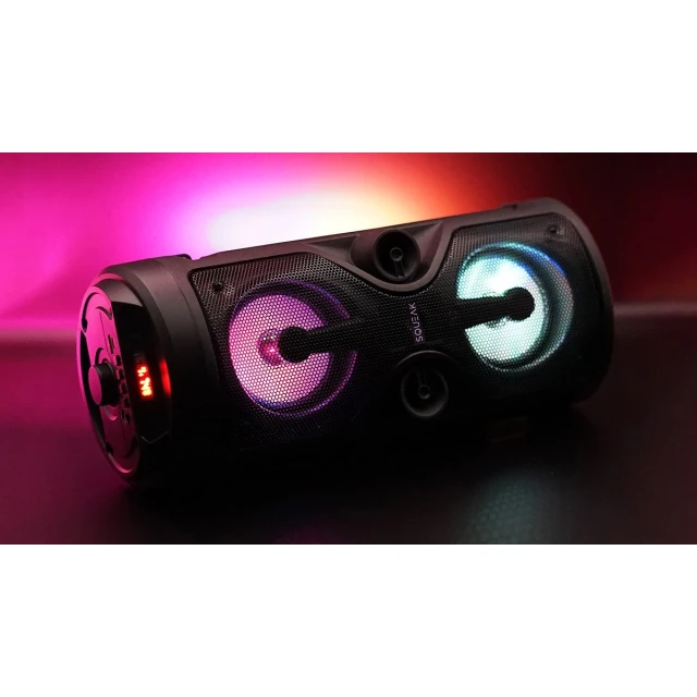 Портативна колонка Squeak Harmony SQ1004 караоке Bluetooth 5.0 FM Radio MicroSD AUX USB (5905610707040)