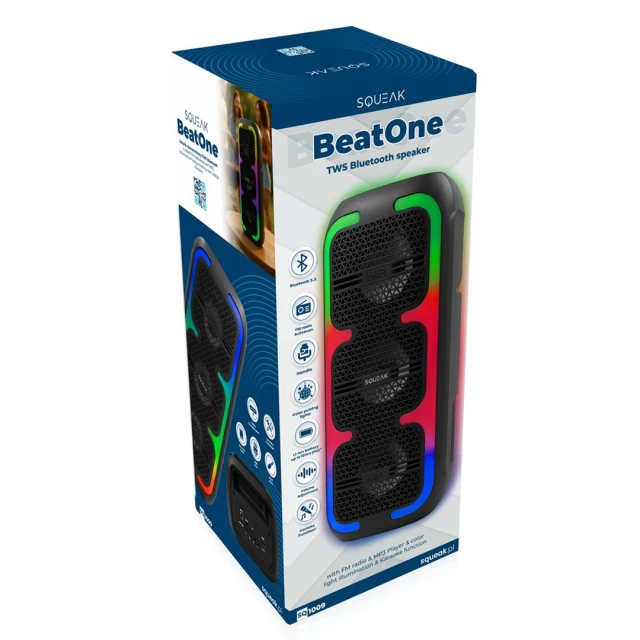 Портативна колонка Squeak Beatone караоке Bluetooth 5.3 45 Вт Black (5905610707095)