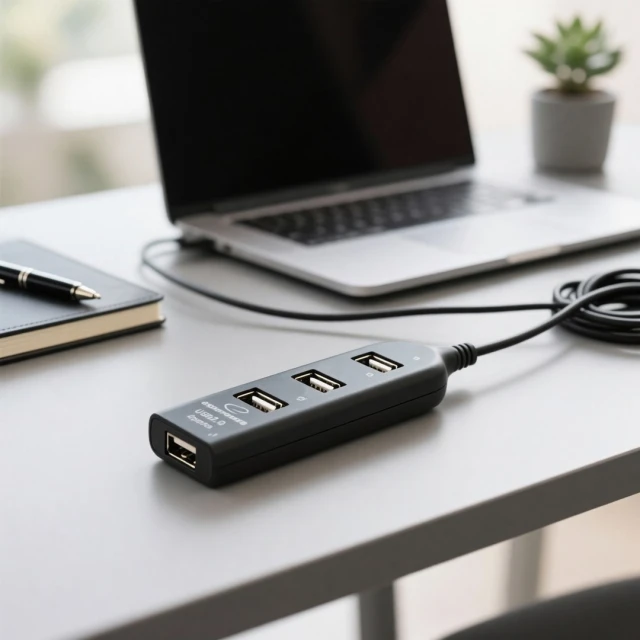USB-хаб Esperanza EA116 4x USB 2.0 Black (5905784768601)