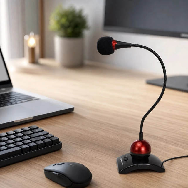 Мікрофон Esperanza Chat Desktop EH130 Red (5905784769035)