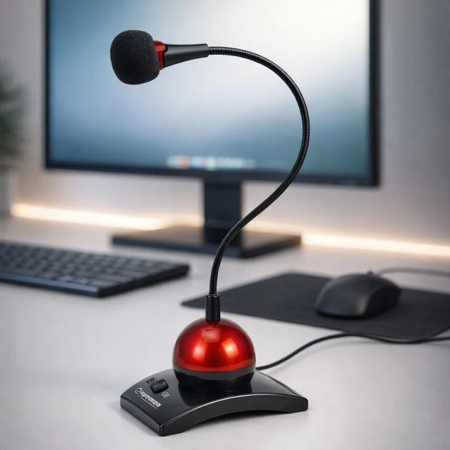 Мікрофон Esperanza Chat Desktop EH130 Red (5905784769035)