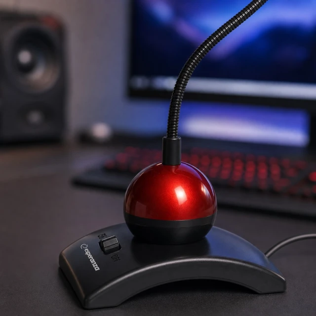 Мікрофон Esperanza Chat Desktop EH130 Red (5905784769035)
