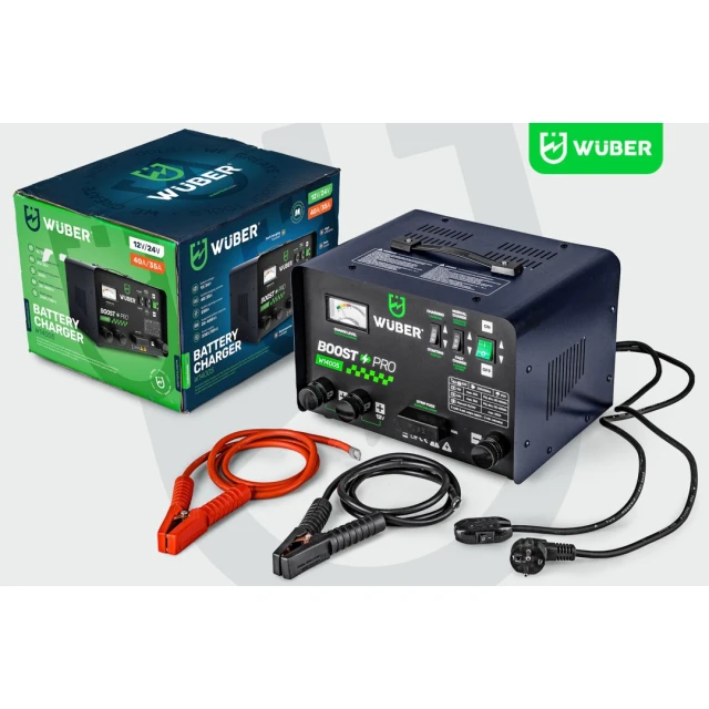 Зарядний пристрій для акумуляторів з функцією пуску Wuber 40A 12V/24V (5905873301344)