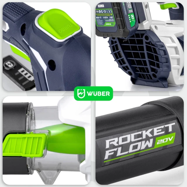 Воздуходувка аккумуляторная Wuber 20V 160 км/ч (5905873301832)