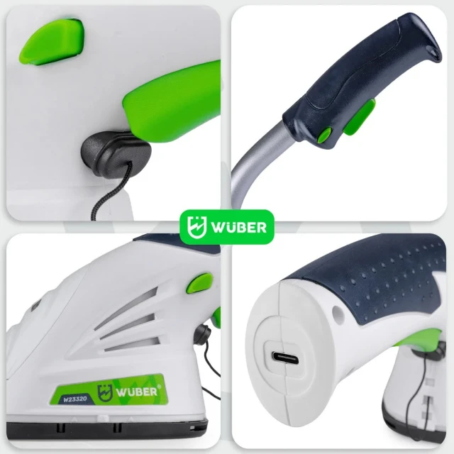 Тример акумуляторний Wuber 2в1 для живоплоту і трави 7,2V різання 120 мм USB-C (5905873302143)
