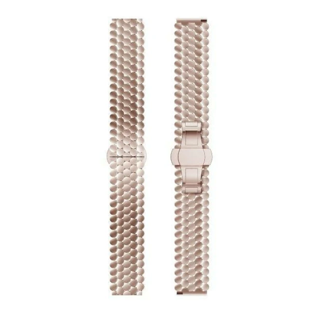 Ремінець Beline Metal Honeycomb 20mm рожево-золотий (5905908351894)