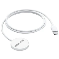 Беспроводная зарядка Beline для Apple Watch Ultra 3/2/1 49 mm | Series 11/10 46 mm | Series 9/8/7/6/5/4/SE 45 mm | 44 mm White 3W (BLNAWC01)