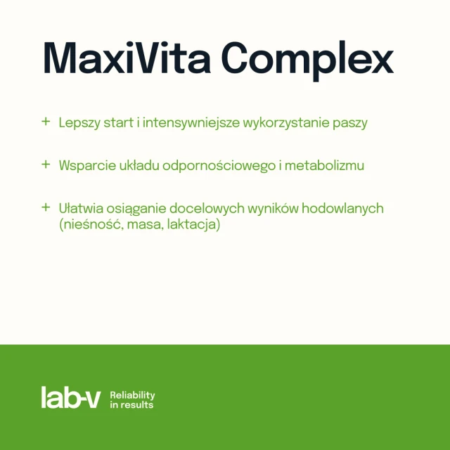 Рідка мультивітамінна кормова добавка для птиці та худоби LAB-V MaxiVita Complex 1000 мл (5905947787890)