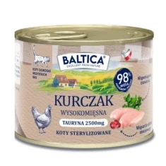 Вологий корм для котів BALTICA Smaki Regionów з куркою 185 г (5905996520578)