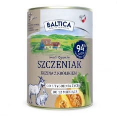 Вологий корм для цуценят BALTICA Smaki Regionów з козлятиною та кроликом 400 г (5905996521063)