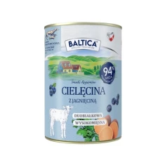Вологий корм для собак BALTICA Smaki Regionów з телятиною, ягням та бататом 400 г (5905996521285)