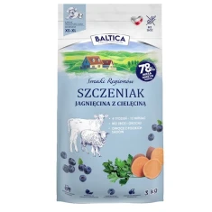 Сухий корм для цуценят BALTICA Smaki Regionów з ягням і телятиною S/L/XL 3 кг (5905996521445)