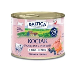 Вологий корм для котів BALTICA Smaki Regionów з ягням та індичкою 185 г (5905996521865)